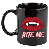 Bite Me Vampire Fangs Diy Halloween For Aspiring Dracula Funny Gift 11oz C Handle Ceramic Mug