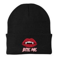 Bite Me Vampire Fangs Diy Halloween For Aspiring Dracula Funny Gift Beanie