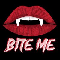 Bite Me Vampire Fangs Diy Halloween For Aspiring Dracula Funny Gift Drawstring Bag