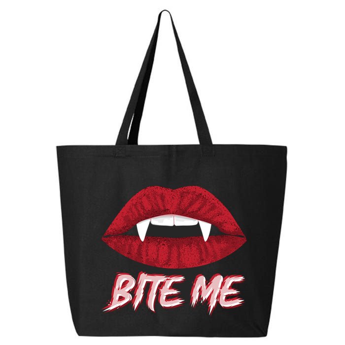 Bite Me Vampire Fangs Diy Halloween For Aspiring Dracula Funny Gift 25L Jumbo Tote