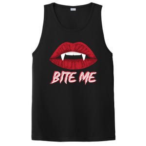 Bite Me Vampire Fangs Diy Halloween For Aspiring Dracula Funny Gift PosiCharge Competitor Tank