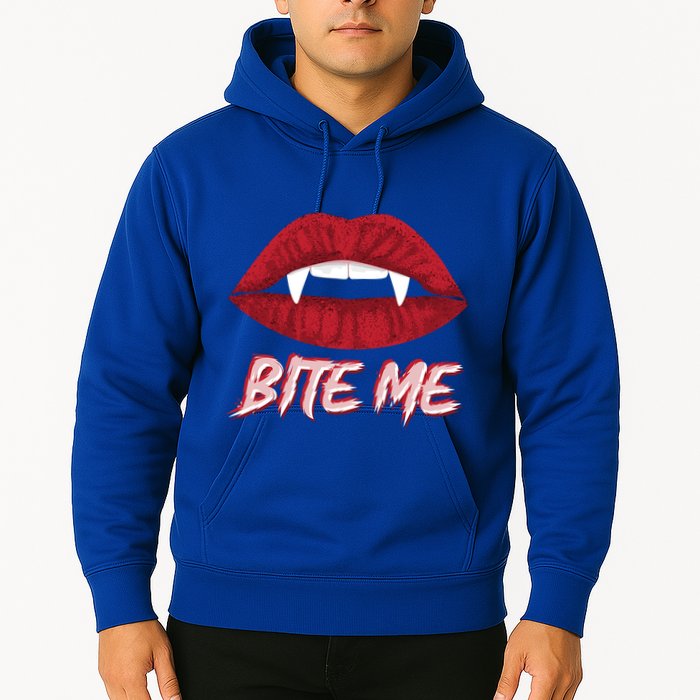 Bite Me Vampire Fangs Diy Halloween For Aspiring Dracula Funny Gift Hoodie