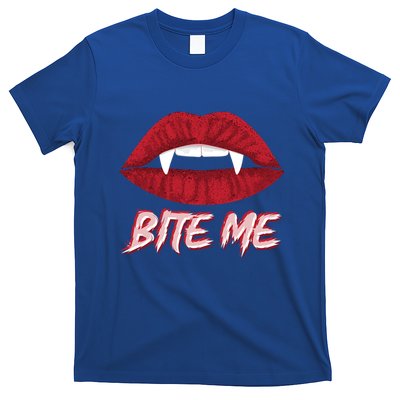Bite Me Vampire Fangs Diy Halloween For Aspiring Dracula Funny Gift T-Shirt