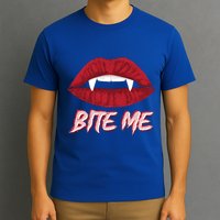 Bite Me Vampire Fangs Diy Halloween For Aspiring Dracula Funny Gift T-Shirt
