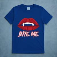 Bite Me Vampire Fangs Diy Halloween For Aspiring Dracula Funny Gift T-Shirt