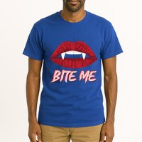 Bite Me Vampire Fangs Diy Halloween For Aspiring Dracula Funny Gift Tall T-Shirt