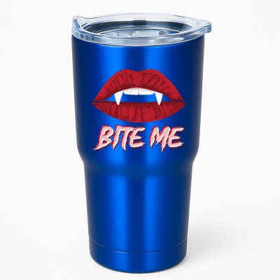 Bite Me Vampire Fangs Diy Halloween For Aspiring Dracula Funny Gift Tumbler