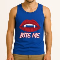 Bite Me Vampire Fangs Diy Halloween For Aspiring Dracula Funny Gift Tank Top