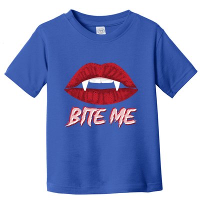 Bite Me Vampire Fangs Diy Halloween For Aspiring Dracula Funny Gift Toddler T-Shirt