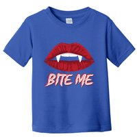 Bite Me Vampire Fangs Diy Halloween For Aspiring Dracula Funny Gift Toddler T-Shirt