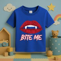 Bite Me Vampire Fangs Diy Halloween For Aspiring Dracula Funny Gift Toddler T-Shirt