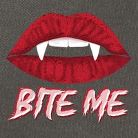 Bite Me Vampire Fangs Diy Halloween For Aspiring Dracula Funny Gift Cotton Canvas Backpack