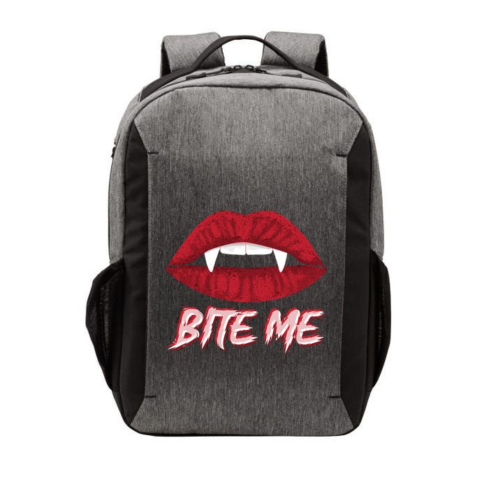 Bite Me Vampire Fangs Diy Halloween For Aspiring Dracula Funny Gift Vector Backpack