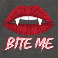 Bite Me Vampire Fangs Diy Halloween For Aspiring Dracula Funny Gift Vector Backpack