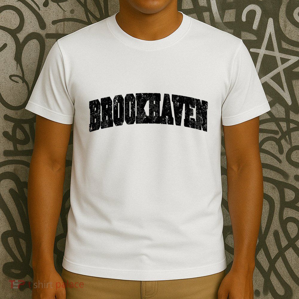 Brookhaven Mississippi Vintage Athletic Sports B&W Print T-Shirt
