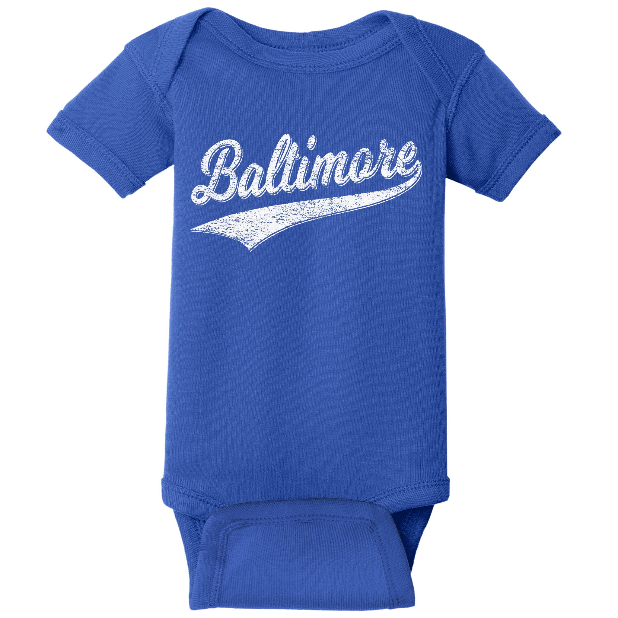 BALTIMORE MARYLAND VARSITY SCRIPT VINTAGE SPORTS Baby Bodysuit