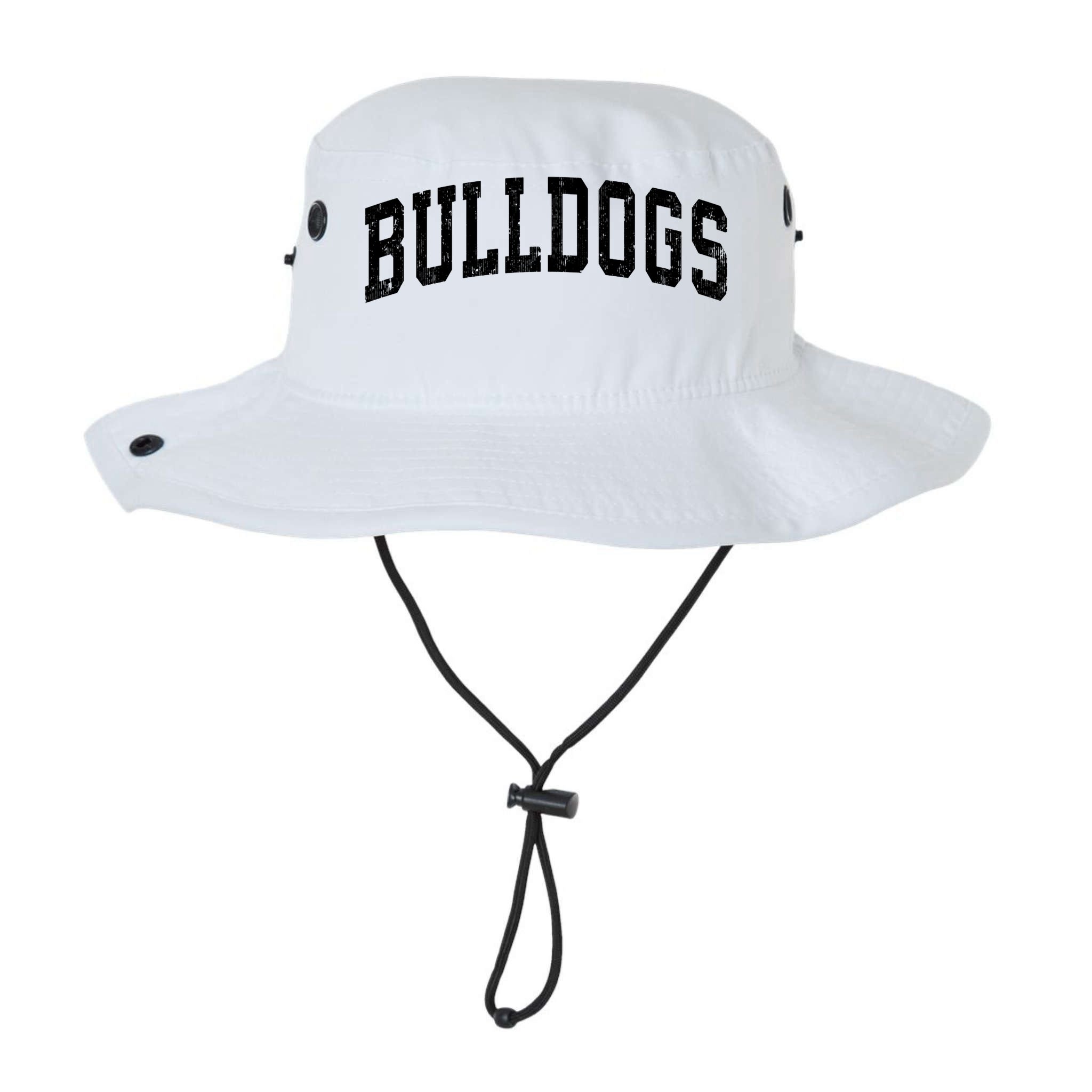 Bulldogs Mascot Vintage Athletic Sports Name Design Long Sleeve Bucket Hat