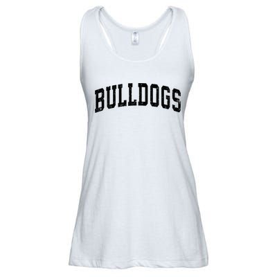 Bulldogs Mascot Vintage Athletic Sports Name Design Long Sleeve Ladies Essential Flowy Tank