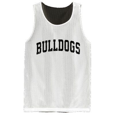 Bulldogs Mascot Vintage Athletic Sports Name Design Long Sleeve Mesh Reversible Basketball Jersey Tank