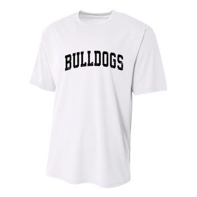 Bulldogs Mascot Vintage Athletic Sports Name Design Long Sleeve Youth Performance Sprint T-Shirt