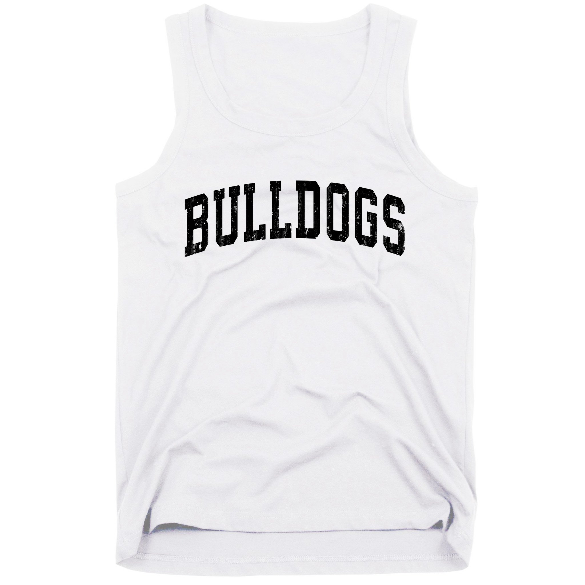 Bulldogs Mascot Vintage Athletic Sports Name Design Long Sleeve Tank Top