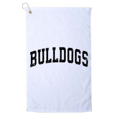 Bulldogs Mascot Vintage Athletic Sports Name Design Long Sleeve Golf Towel