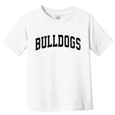 Bulldogs Mascot Vintage Athletic Sports Name Design Long Sleeve Toddler T-Shirt
