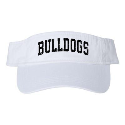Bulldogs Mascot Vintage Athletic Sports Name Design Long Sleeve Visor