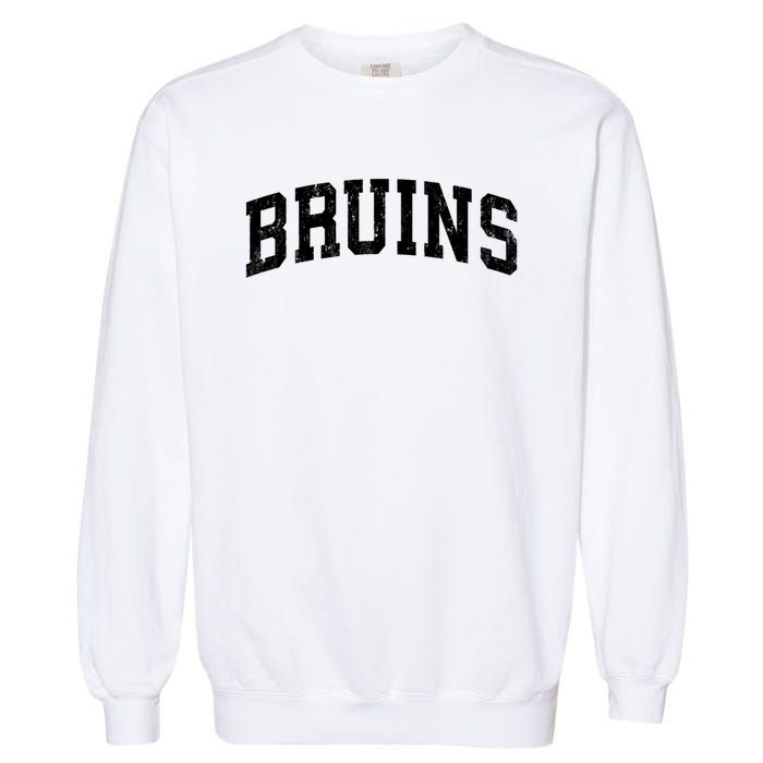 Bruins Mascot Vintage Athletic Sports Name Design Long Sleeve Garment-Dyed Sweatshirt