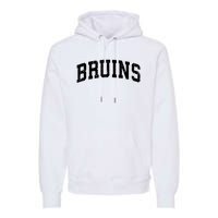 Bruins Mascot Vintage Athletic Sports Name Design Long Sleeve Premium Hoodie