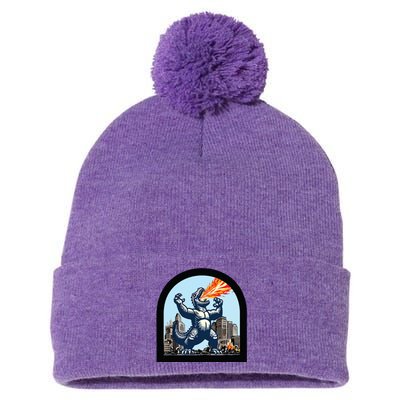 Big Monster Versus Tiny People Pom Pom 12in Knit Beanie