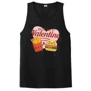 Be My Valentine L Cute Valentines Day Fries And Hamburger Gift PosiCharge Competitor Tank