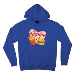 Be My Valentine L Cute Valentines Day Fries And Hamburger Gift Hoodie