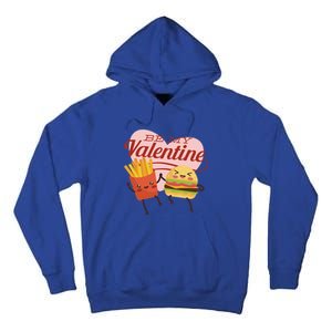 Be My Valentine L Cute Valentines Day Fries And Hamburger Gift Tall Hoodie