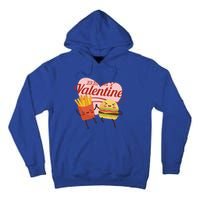 Be My Valentine L Cute Valentines Day Fries And Hamburger Gift Tall Hoodie