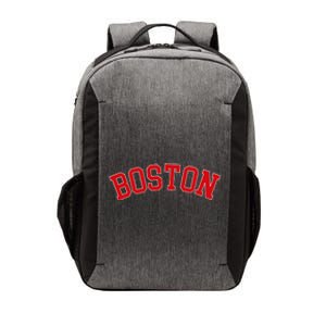 Boston Ma Varsity Style Red Text Vector Backpack