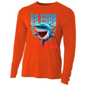 Be Mine Valentine Shark Valentine's Day Meaningful Gift Cooling Performance Long Sleeve Crew