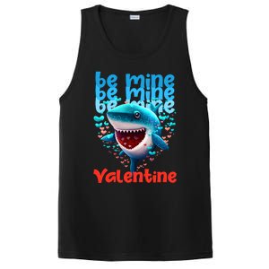 Be Mine Valentine Shark Valentine's Day Meaningful Gift PosiCharge Competitor Tank