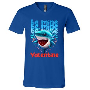 Be Mine Valentine Shark Valentine's Day Meaningful Gift V-Neck T-Shirt