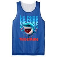 Be Mine Valentine Shark Valentine's Day Meaningful Gift Mesh Reversible Basketball Jersey Tank