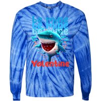 Be Mine Valentine Shark Valentine's Day Meaningful Gift Tie-Dye Long Sleeve Shirt