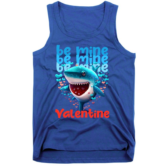 Be Mine Valentine Shark Valentine's Day Meaningful Gift Tank Top