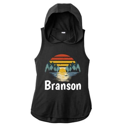 Branson Missouri Vacation Family Group Gift Great Gift Ladies PosiCharge Tri-Blend Wicking Draft Hoodie Tank