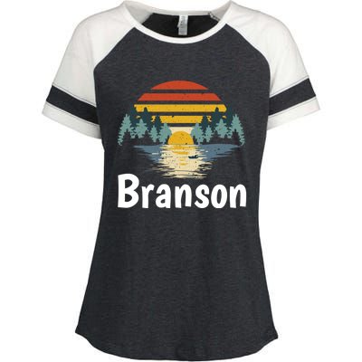 Branson Missouri Vacation Family Group Gift Great Gift Enza Ladies Jersey Colorblock Tee