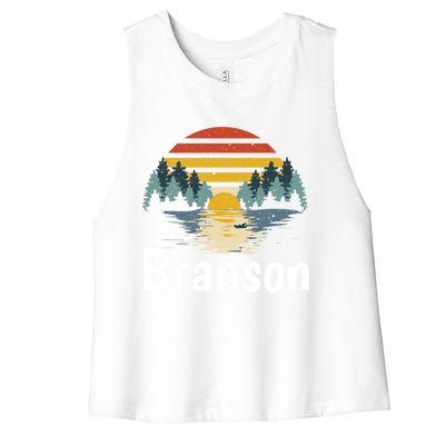 Branson Missouri Vacation Family Group Gift Great Gift Women's Racerback Cropped Tank