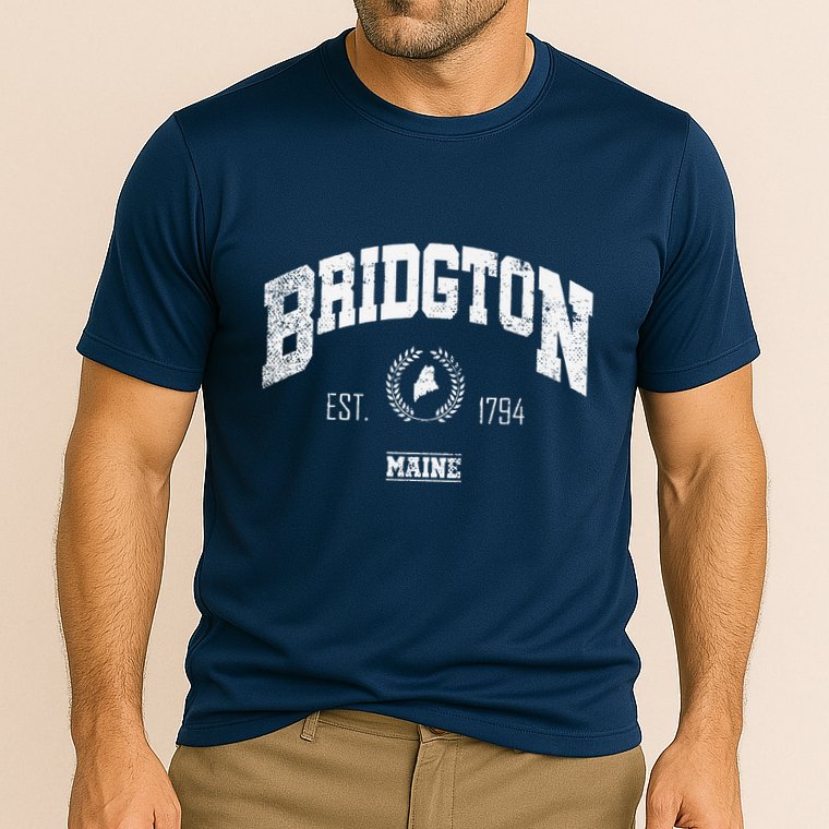 Bridgton Memaine Vintage Throwback Cooling Performance Crew T-Shirt