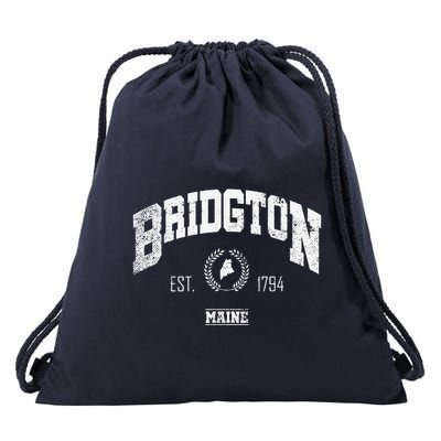 Bridgton Memaine Vintage Throwback Drawstring Bag