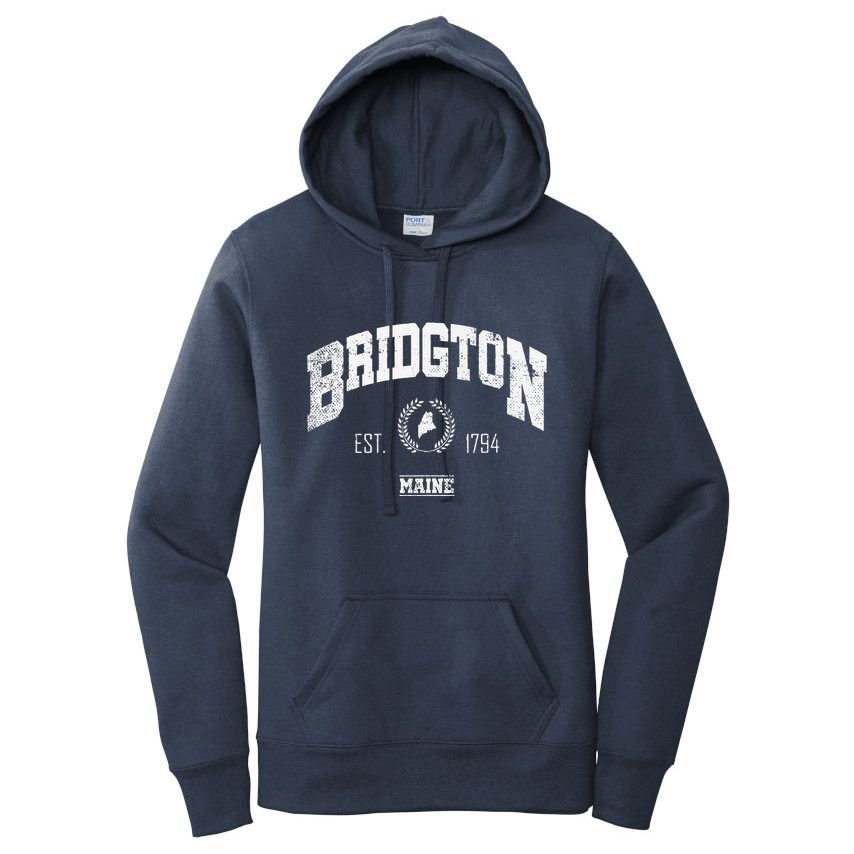 Bridgton Memaine Vintage Throwback Women's Pullover Hoodie