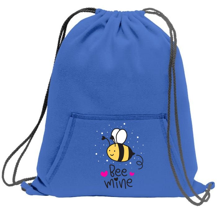 Bee Mine Valentine's Day Gift Sweatshirt Cinch Pack Bag