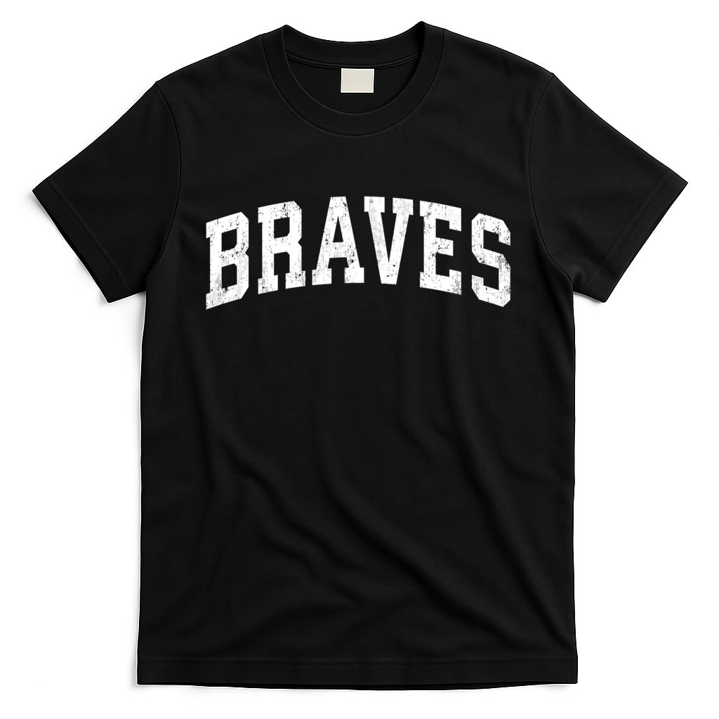 Braves Mascot Vintage Athletic Sports Name Design Gift T-Shirt